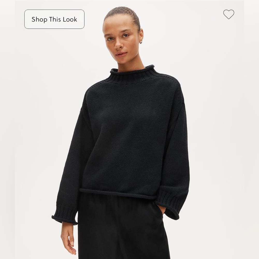 J. Crew 2025 rollneck sweater size M black